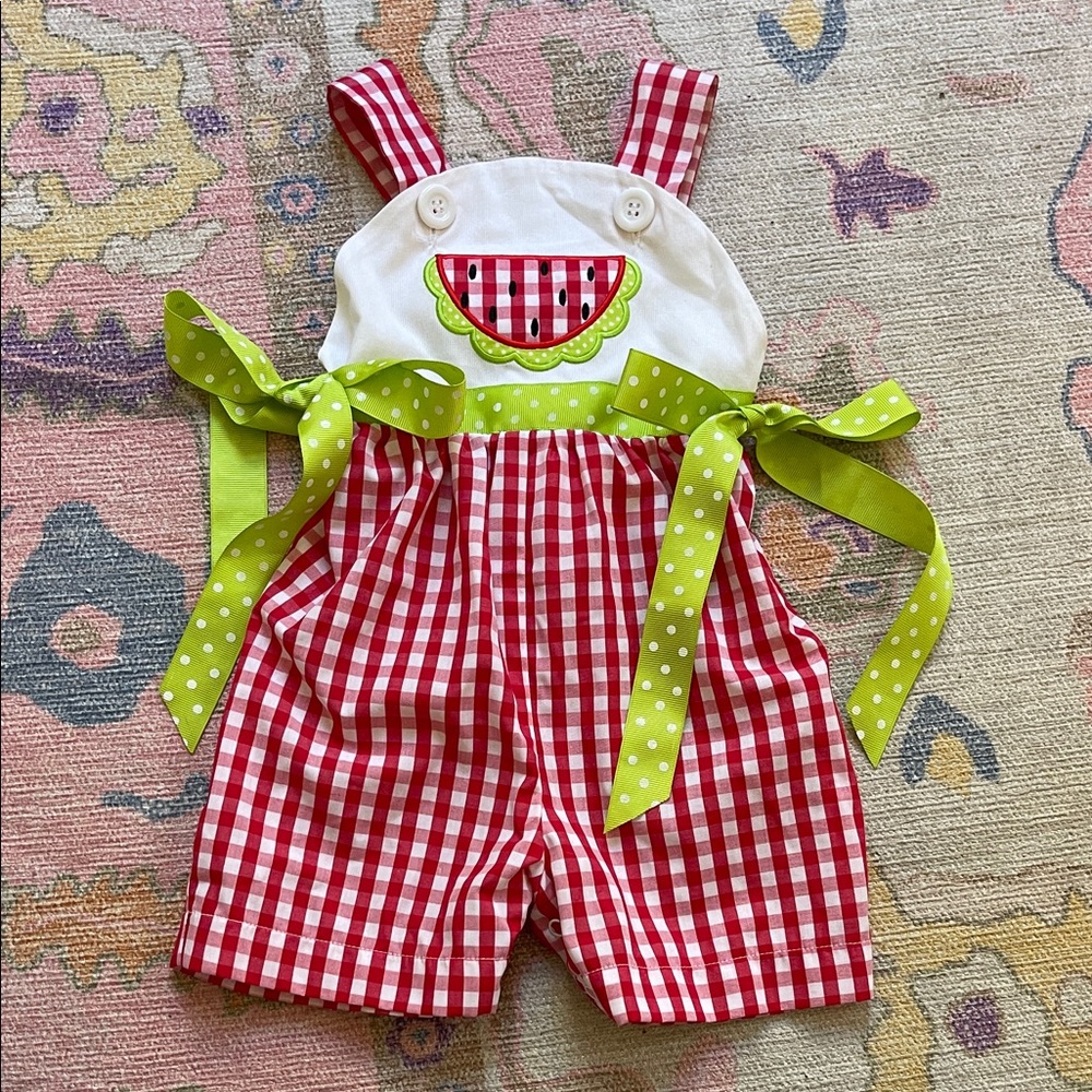 Stitchy Fish Watermelon Romper